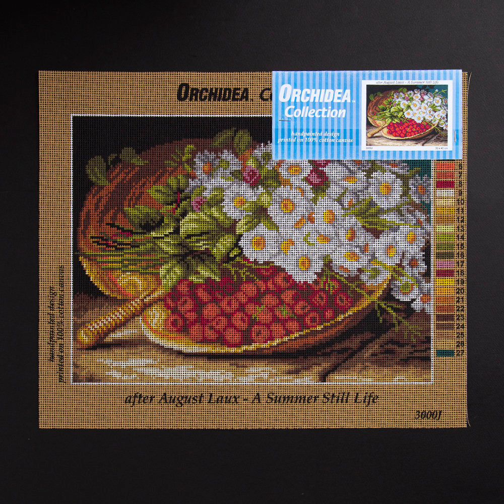 ORCHİDEA 30 x 40 cm Papatya ve Kiraz Servisi Baskılı Goblen 3000J